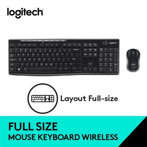 Jual Logitech Mk270 Full Size Wireless Combo Keyboard Mouse Black Ori Shopee Indonesia