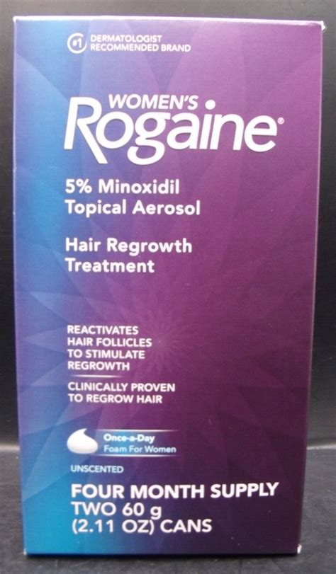 Rogaine Womens 5 Minoxidil Unscented Foam 4 Month Supply Exp 05 24