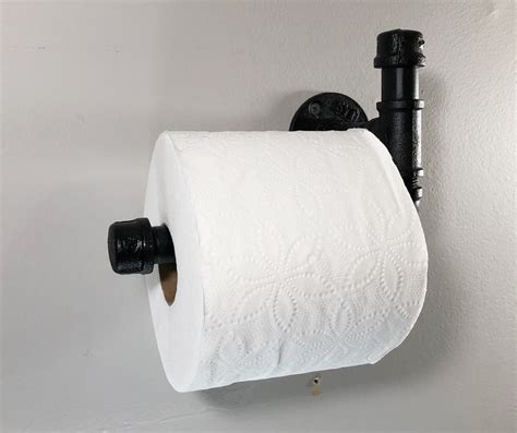 Industrial Pipe Toilet Paper Holder Etsy