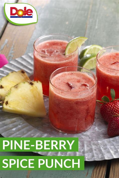 Pine Berry Spice Punch Dole Recipe Drinks Alcohol Recipes