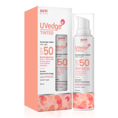 Uvedge Tinted Sunscreen Spf Lotion Aurel Derma