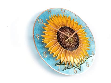 Sunflower Decor Sunflower Clock Sun Flower Art Nature Home - Etsy