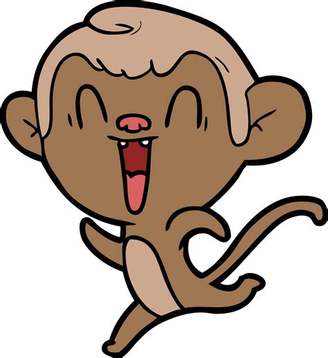 cartoon laughing monkey 12458009 Vector Art at Vecteezy