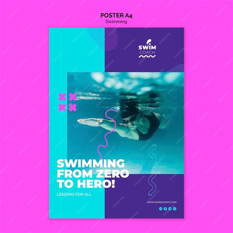 Free Psd Swimming Poster Template