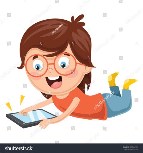 37 Ipad Cartoon Kid Stock Vectors And Vector Art Shutterstock