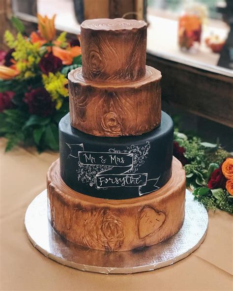 3 Tier Rustic Wedding Cake Jenniemarieweddings