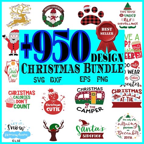 Christmas Svg Bundle Christmas Svg Winter Svg Santa Svg Holiday Merry Christmas Elf Svg