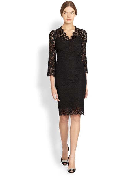 Lyst - Dolce & Gabbana Lace Dress in Black