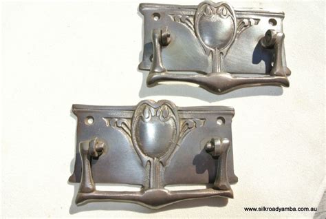 2 Large Pulls Drops 414 ” Inches Art Nouveau Watson A10 Deco Handles 11 Cm Antique Style