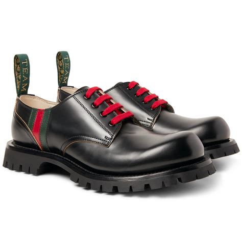 Gucci - Arley Leather Derby Shoes - Men - Black | The Fashionisto