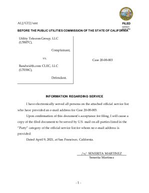 Fillable Online Docs Cpuc Ca Psc State Wv Usscriptsorderscase No