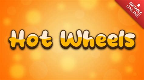 Hot Wheels Efeito Do Do Suco Laranja Gerador De Efeitos De Texto