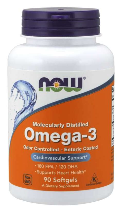 NOW Foods Omega 3 DHA 120 Mg EPA 180 Mg 90 Kaps GymShop