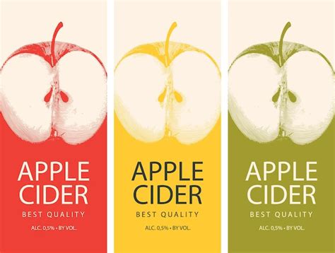 Premium Vector Set Of Labels For Apple Cider