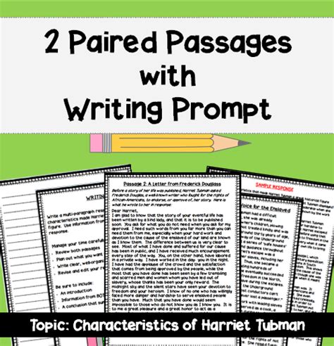 State Test Prep Paired Passages With Writing Prompt Harriet Tubman Made By Teachers