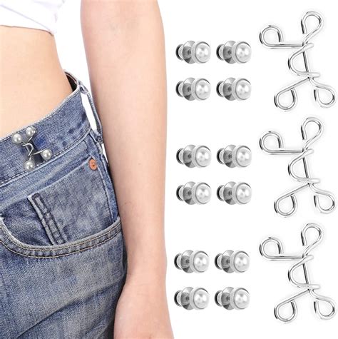 Sets Adjustable Jean Button Pins Waist Tightener Instant Jean