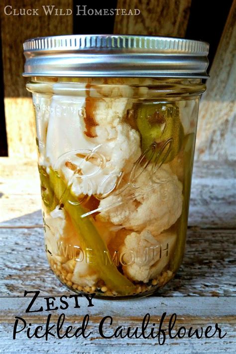 Cluck Wild Homestead Spicy Pickled Cauliflower Pickled Cauliflower Cauliflower Pickle Recipe