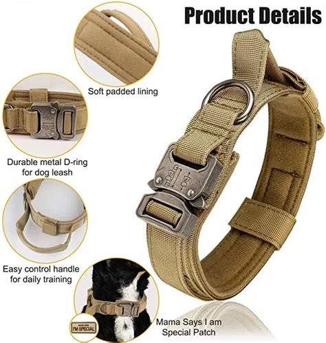 Conjunto De Correa Y Arn S Para Perro Collar Ajustable Militar Alem N