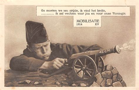 Militair Mobilisatie 1915 XV Tekst Uit De Landweerrijmen Van Chr Van