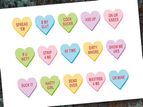 Candy Hearts For Her Str 133 Funny Naughty Kinky Card For