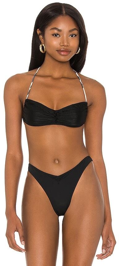 Melissa Simone Christine Ruched Bandeau Bikini Top Shopstyle Swimwear