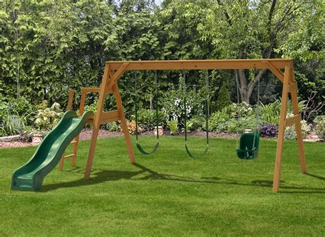 Building A Toddler Playground Sets Free Standing A Frame Swing Set