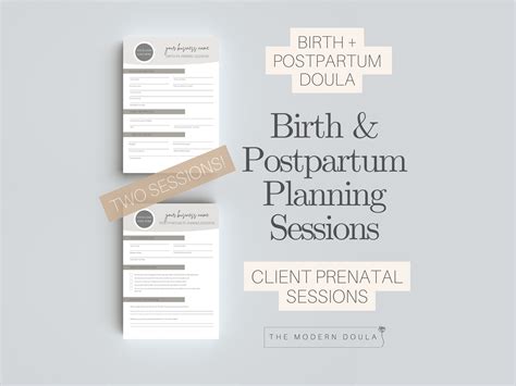 Birth Doula Prenatal Visits Client Intake Forms Doula Appointment Birth Planning Doula