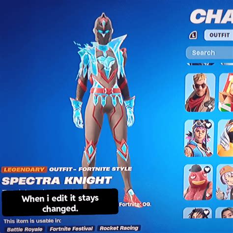 The Spectra Knight skin does not work anymore. : r/FortNiteBR