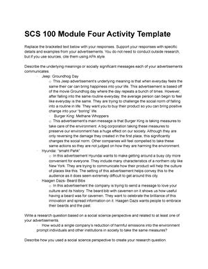 SCS 100 R4496 Perspectives In The Social Sci 22EW4 Module 2 2 Activity