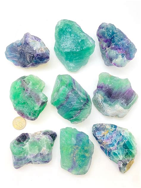 Craft Supplies Tools Jewelry Beauty 5cm 25 Rainbow Fluorite Carved