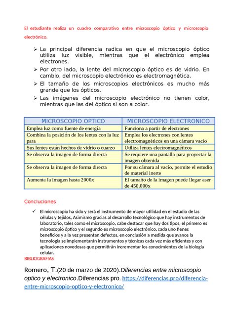 Diferencias Entre Microscopio Ptico Y Electr Nico Gu A Comparativa