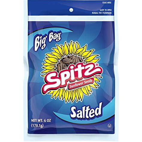 Spitz Salted Flavored Sunflower Seeds 6 Ounce Resealable Big Bag