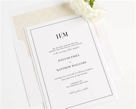 Glamorous Monogram Wedding Invitations – Wedding Invitations