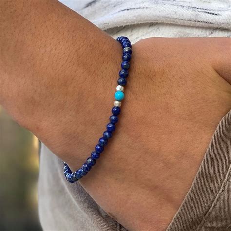 Lapis And Turquoise Bracelet Etsy