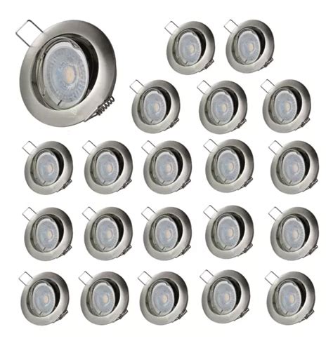 Lot De Spot Led Orientable Alu Bross V W Blanc Chaud Eur