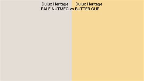 Dulux Heritage PALE NUTMEG Vs BUTTER CUP Side By Side Comparison