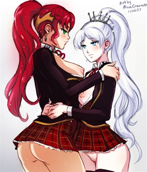 Daily Sketch Pyrrha And Weiss RWBY By MinaCream Hentai Foundry