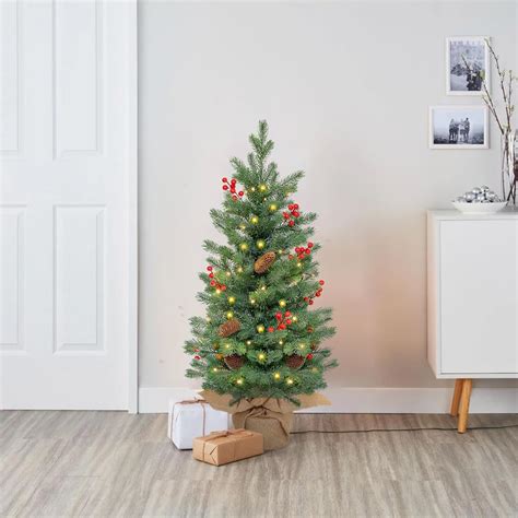 Enven Mini Rbol De Navidad Artificial Preiluminado De Pies Con