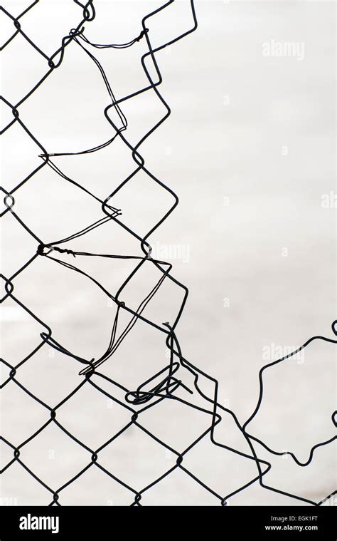 Broken Chain Link Fence Hi Res Stock Photography And Images Alamy