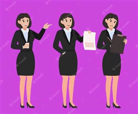 Premium Vector Businesswoman Character