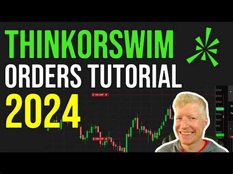 Thinkorswim Order Type Tutorial For Beginners Youtube