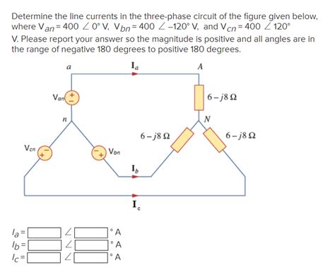 Solved Determine The Line Currents In The Three Phase Chegg