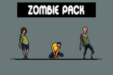 Free Zombie Sprite Sheet Pack Pixel Art Behance