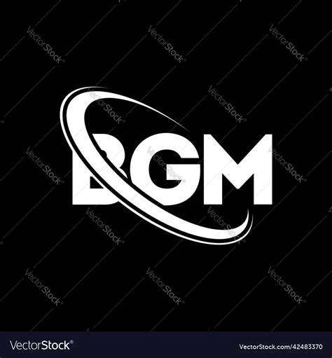 Bgm Logo Letter Design Royalty Free Vector Image