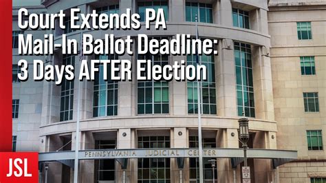 Court Extends Pa Mail In Ballot Deadline 3 Days After Election Youtube