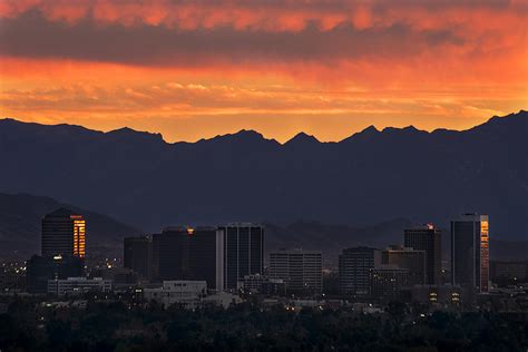 Phoenix Skyline at Sunset Photograph by Dave Dilli - Fine Art America