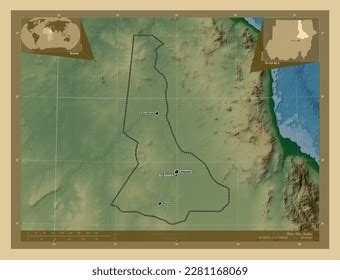 River Nile State Sudan Elevation Map Stock Illustration 2281167263 ...