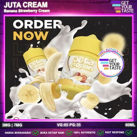 Jual Liquid Juta Cream Banana Strawberry 60ML By RSR Brew X Vape Boss