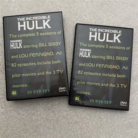 Mavin The Incredible Hulk Tv Series Dvd Bill Bixby Lou Ferrigno Marvel Comics