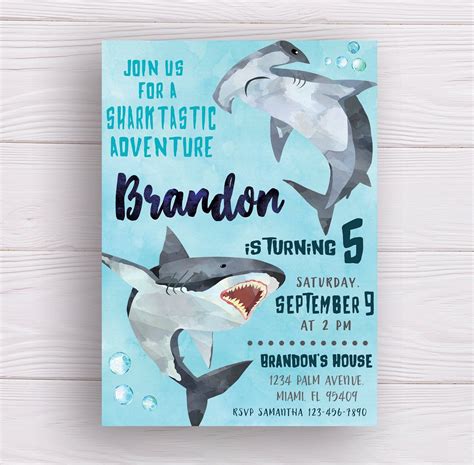 Printable Shark Birthday Invitations Printable Word Searches